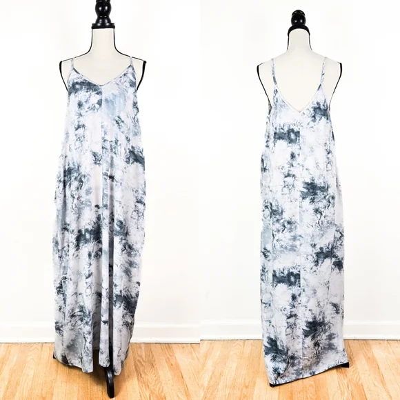 🦋LAST🦋 NWT Grade & Gather Cocoon Maxi Dress, Teal Dust, Size Small - Picture 2 of 5